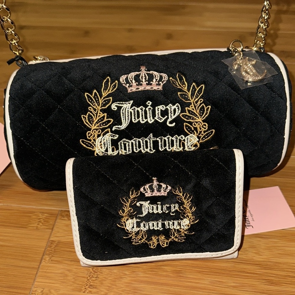 Juicy Couture Royal Moment Mini Barrel Bag and wallet